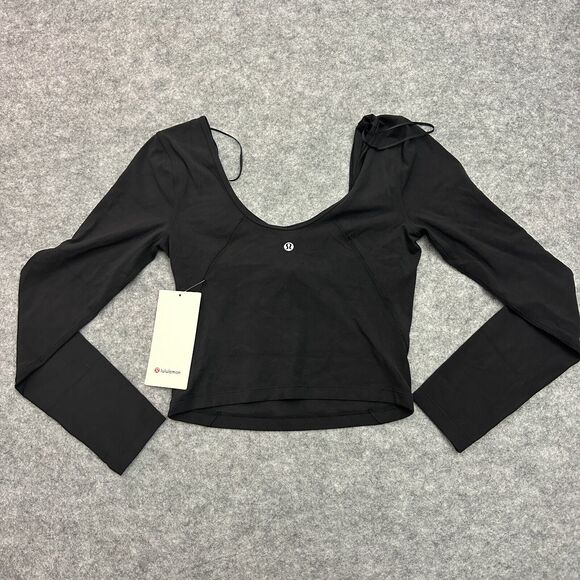 Lululemon Align Long Sleeve BLK Black Womens Size 12 New - Picture 3 of 8